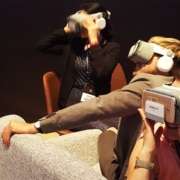 Team hat bei Virtual Reality Spaß