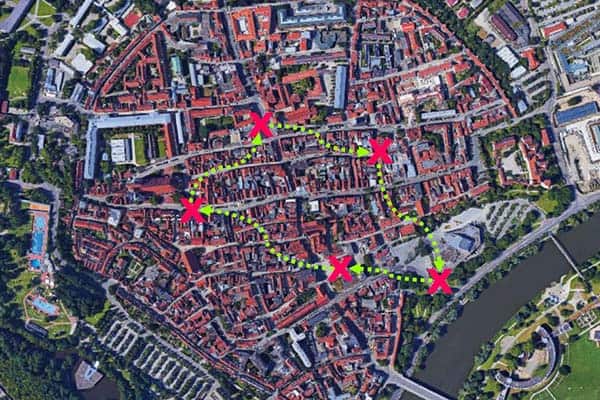 Sinnbildliche Darstellung der City-Challenge in Ingolstadt